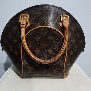 Louis Vuitton Ellipse Satchel PM Brown Leather/Canvas